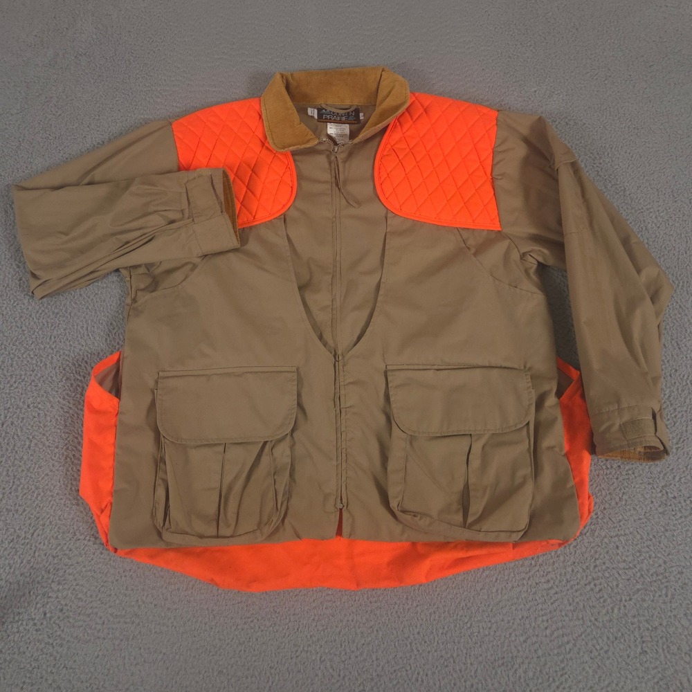 VINTAGE Mount'n Prairie Jacket Mens XL Tan Royal Flush Canvas Blaze Orange 90s